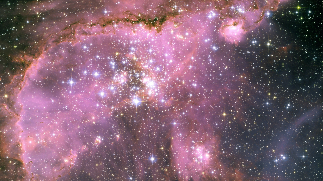 NGC346, Estrella, Universo, Pequeña Nube de Magallanes, Galaxia. Wallpaper in 1280x720 Resolution