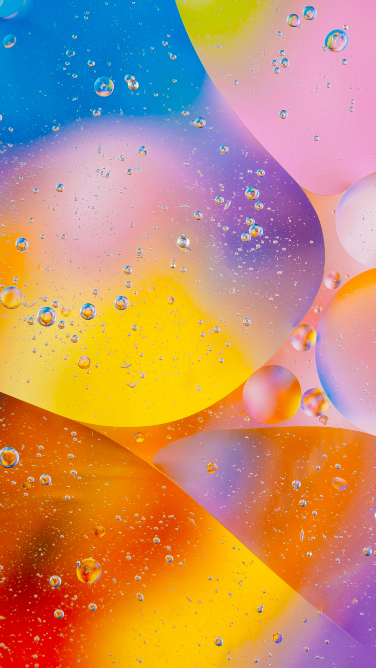 IOS, la Pureté de la Couleur, Jaune, Orange, Liquid. Wallpaper in 750x1334 Resolution