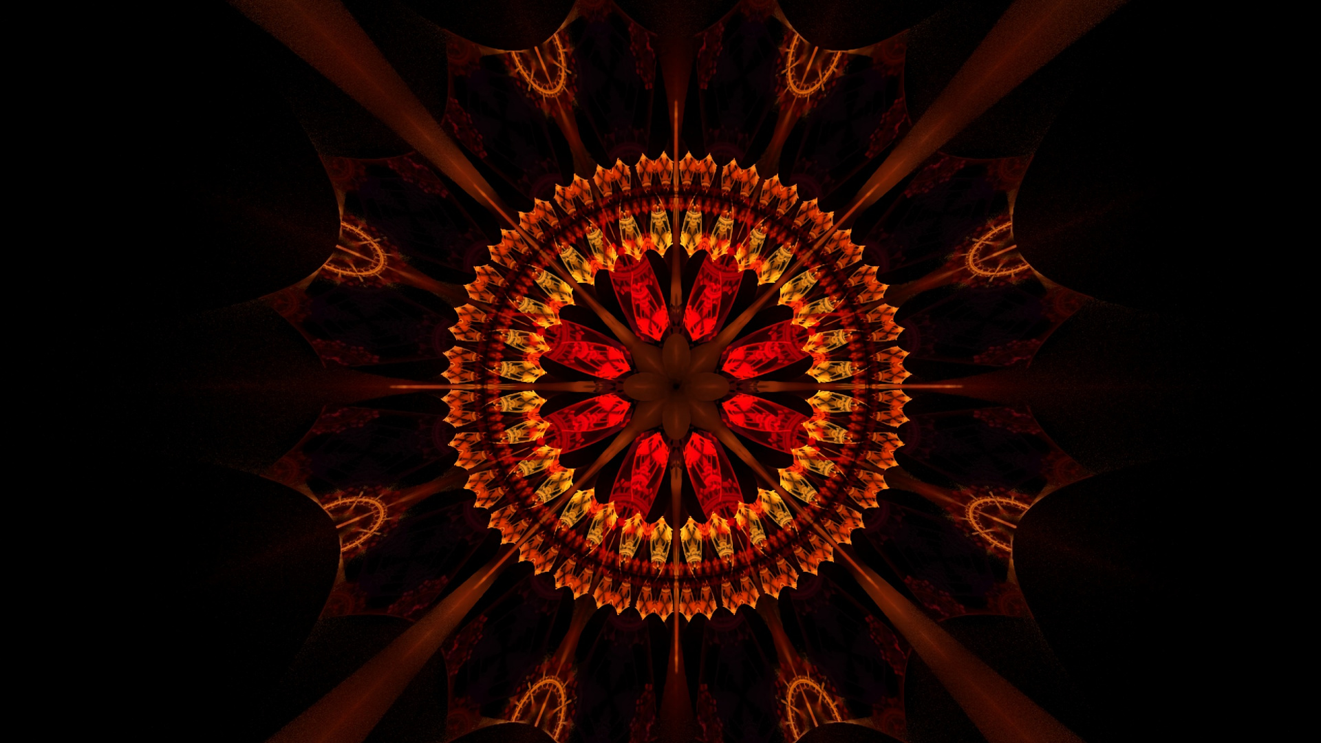 圆圈, 对称, 分形技术, 万花筒, 图标 壁纸 1920x1080 允许