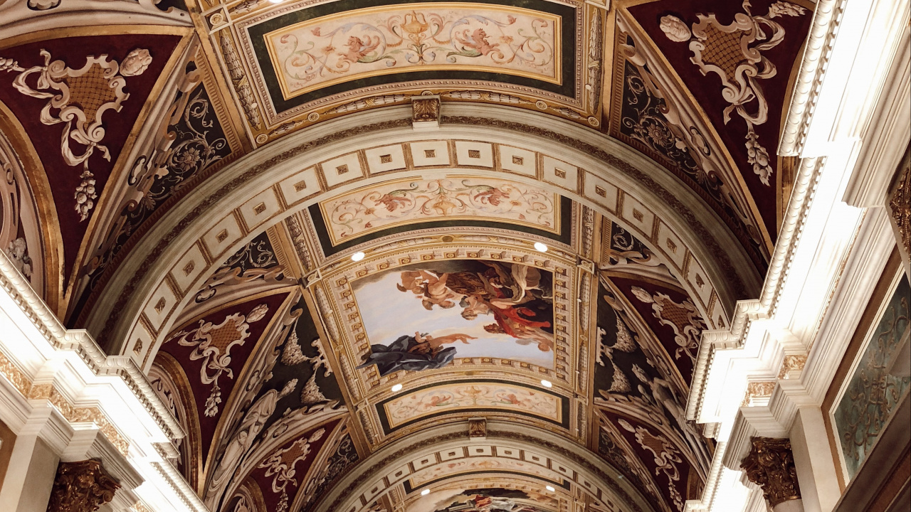 Architecture, Plafond, Art, Moulage, L'architecture Classique. Wallpaper in 1280x720 Resolution