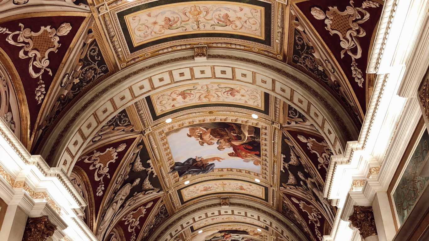 Architecture, Plafond, Art, Moulage, L'architecture Classique. Wallpaper in 1366x768 Resolution