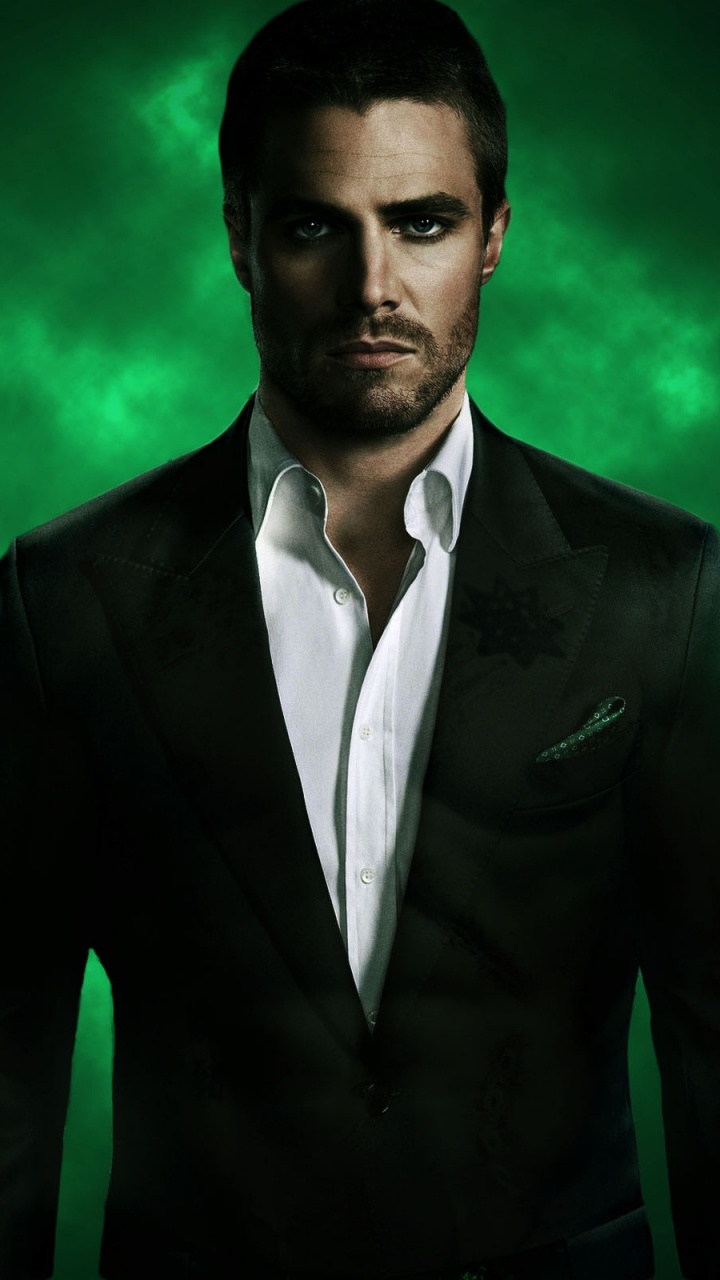 Oliver Queen, Stephen Amell, Verde, Traje, Ropa Formal. Wallpaper in 720x1280 Resolution