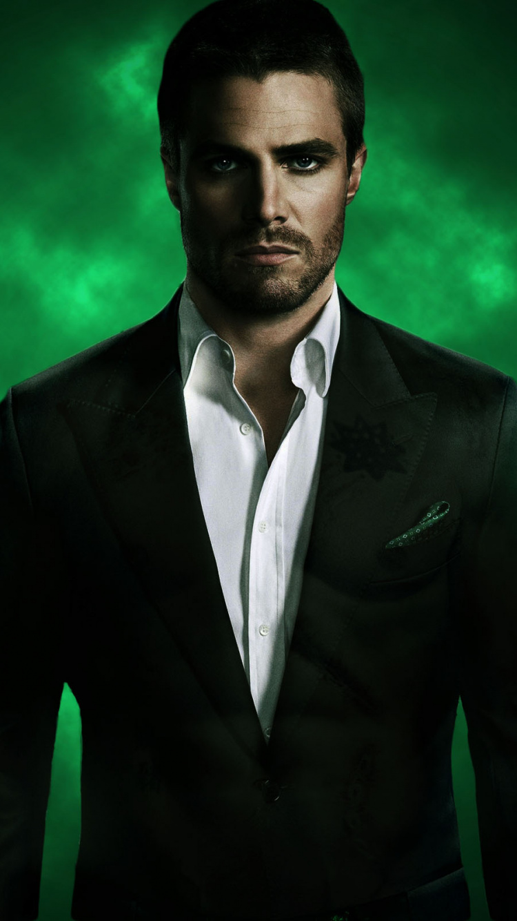Oliver Queen, 史蒂芬*艾梅尔, 绿色的, 西装, 正装 壁纸 750x1334 允许