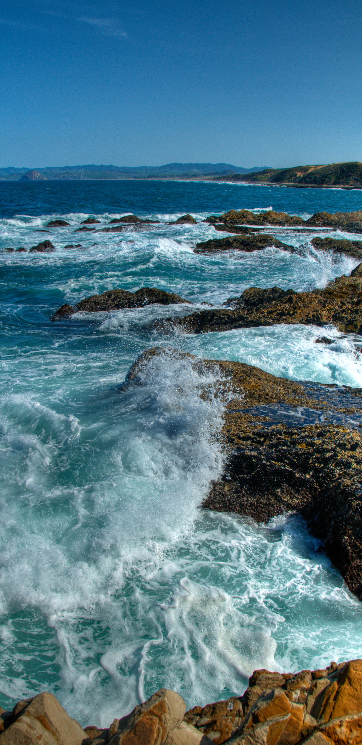 Mar, Microsoft Azure, el Viento de la Onda, Agua, Cuerpo de Agua. Wallpaper in 1440x2960 Resolution