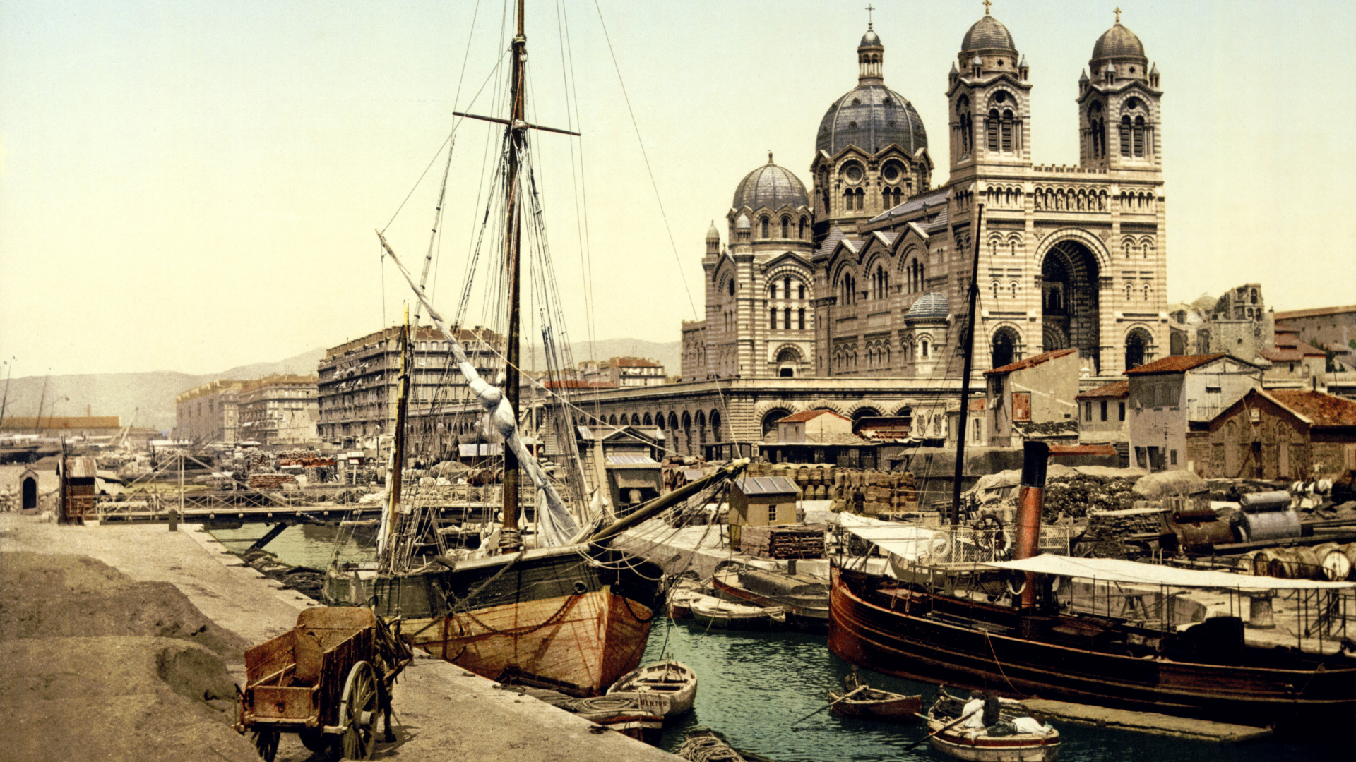 Harbor, Waterway, City, Port, Watercraft. Wallpaper in 1920x1080 Resolution