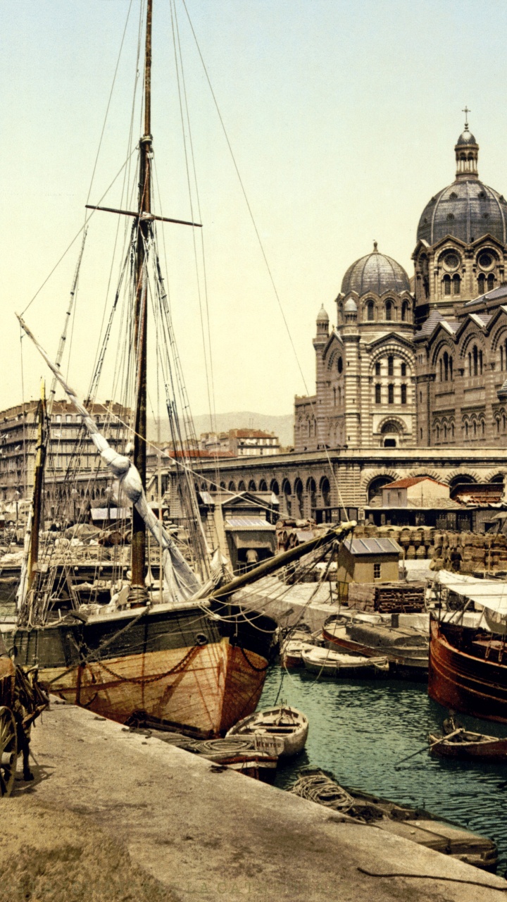 Port, Voie Navigable, Motomarine, Cartes Postales, Carte Postale. Wallpaper in 720x1280 Resolution