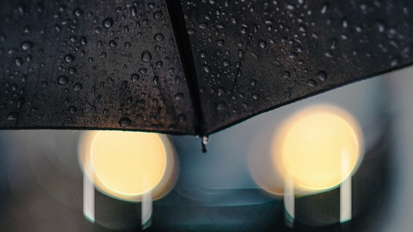 Download 1366x768 Wallpaper Black Umbrella on White Plastic Bucket Black Umbrella on White Plastic Bucket. Wallpaper in 1366x768 Resolution