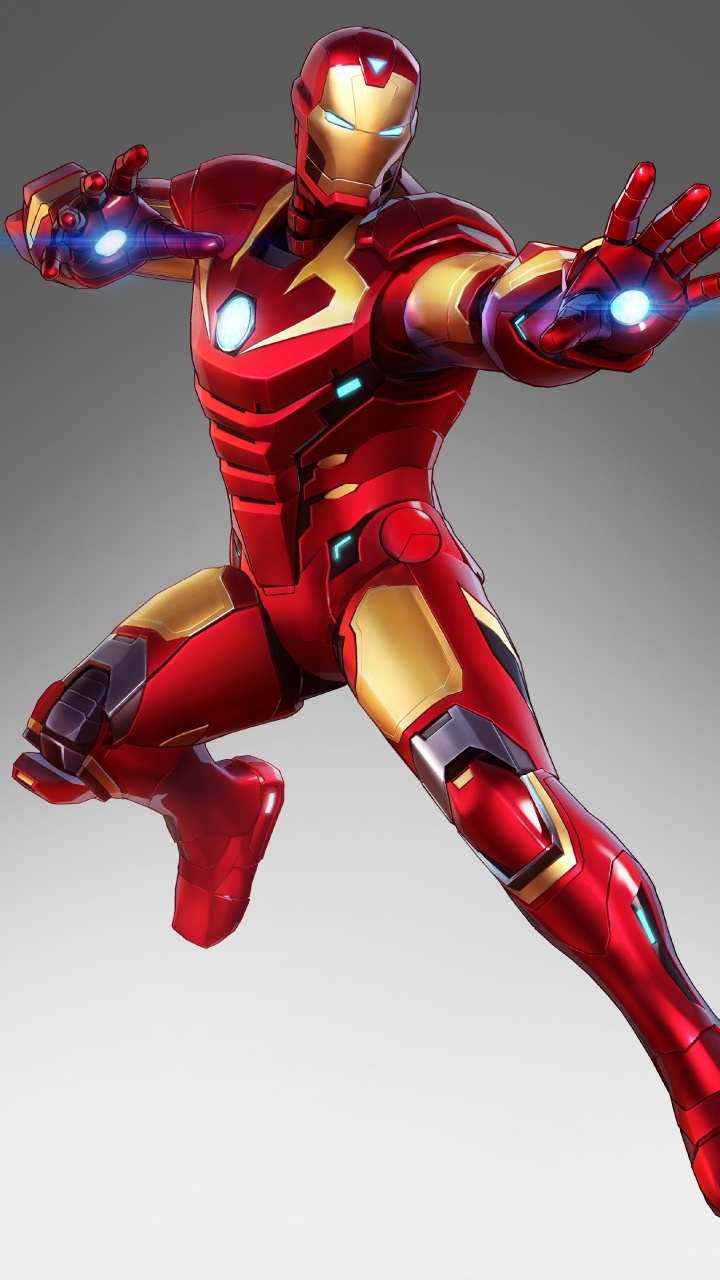 Rote Und Gelbe Iron Man Actionfigur. Wallpaper in 720x1280 Resolution