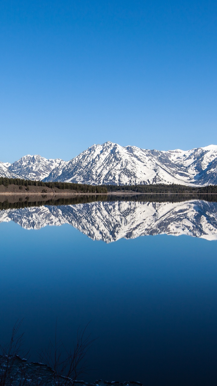 Grand Teton, el Parque Nacional de Yellowstone, Montaña, el Parque Nacional De, Reflexión. Wallpaper in 720x1280 Resolution