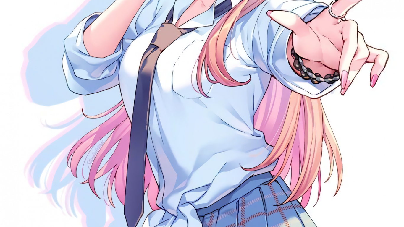 Marin Kitagawa, Animated Cartoon, my Dress-up Darling, Waifu, Sleeve. Wallpaper in 1366x768 Resolution