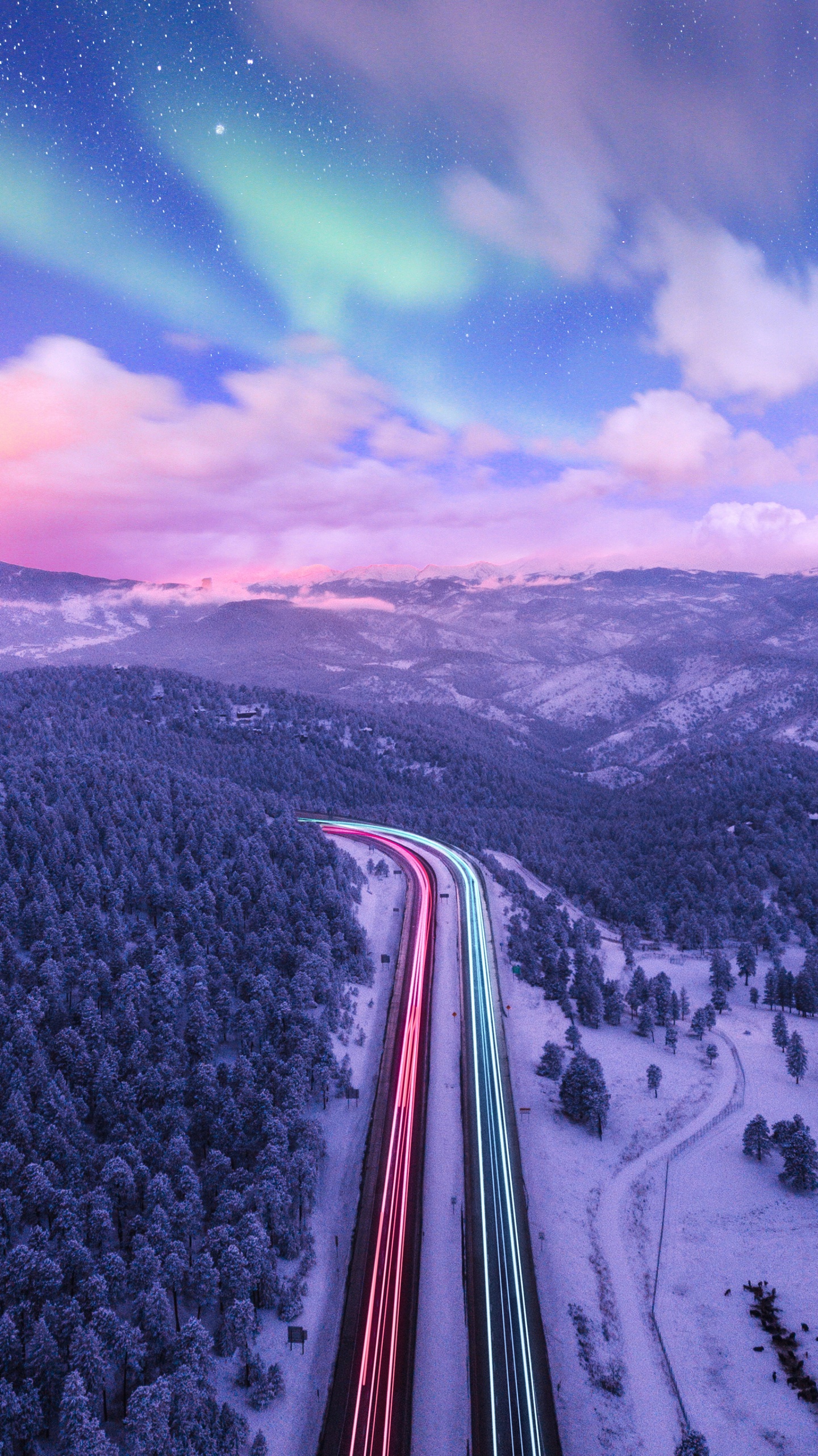 Nature, Snow, Mountain, Mountainous Landforms, Natural Landscape. Wallpaper in 1440x2560 Resolution