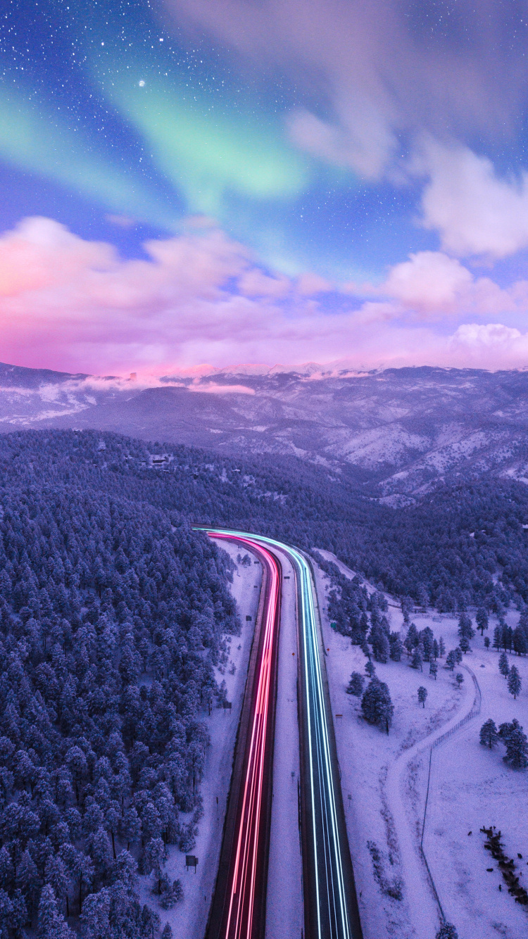 Nature, Snow, Mountain, Mountainous Landforms, Natural Landscape. Wallpaper in 750x1334 Resolution