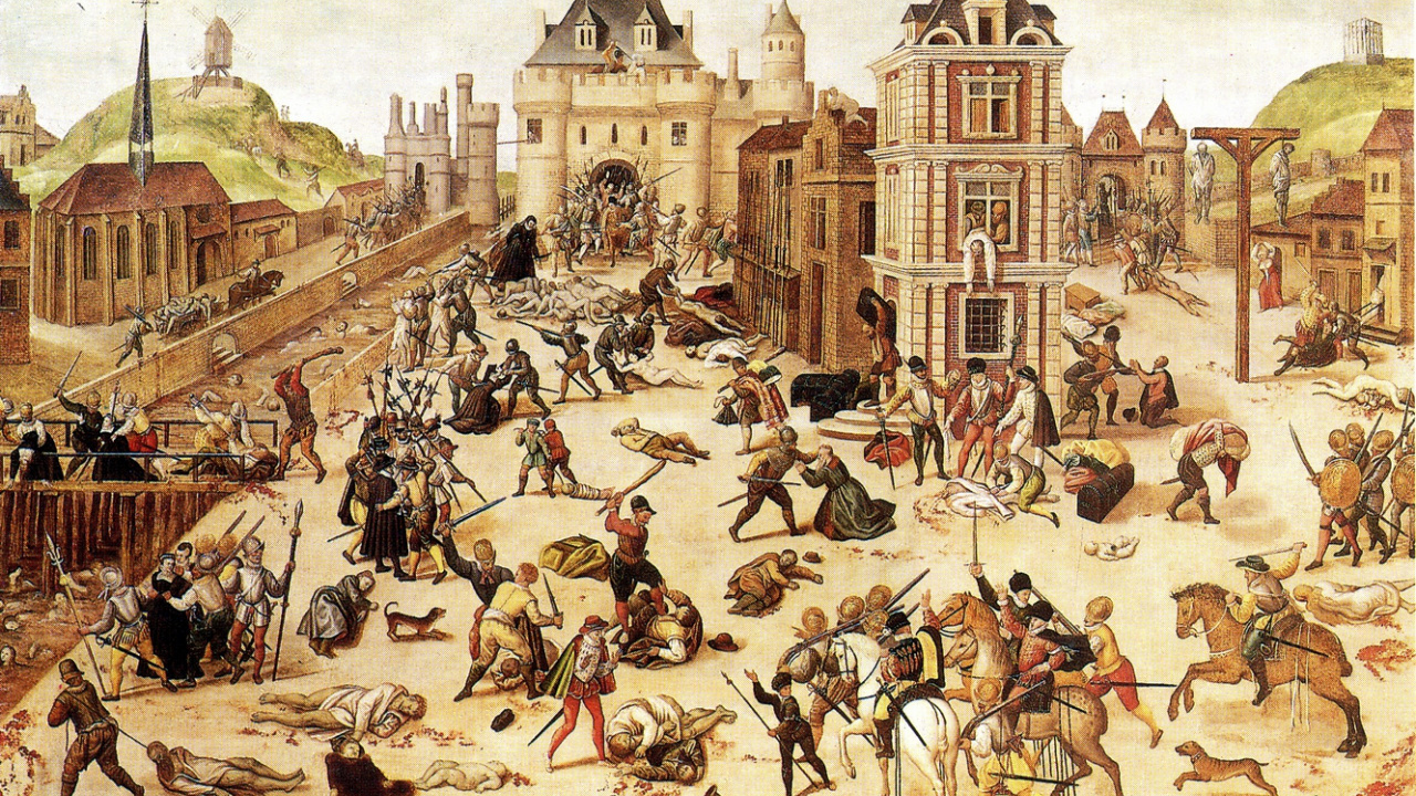 Les Gens Sur la Peinture de Plage Avec Cadre en Bois Marron. Wallpaper in 1280x720 Resolution