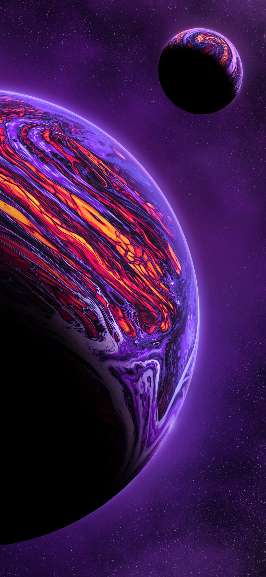 这个星球, 液体, 紫色的, 流体, 紫罗兰色 壁纸 1125x2436 允许