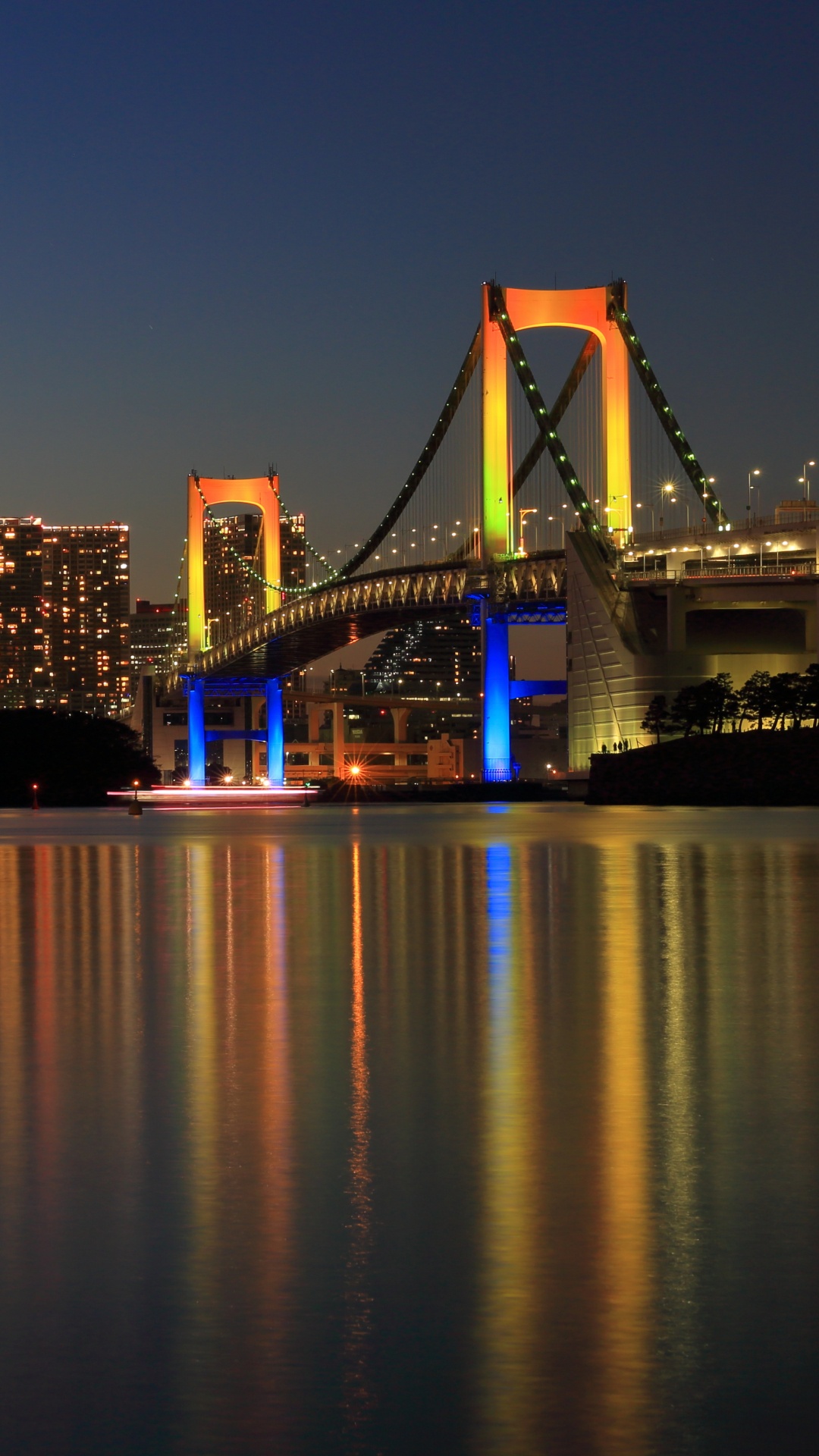 彩虹桥, 城市景观, 反射, 天际线, 城市 壁纸 1080x1920 允许