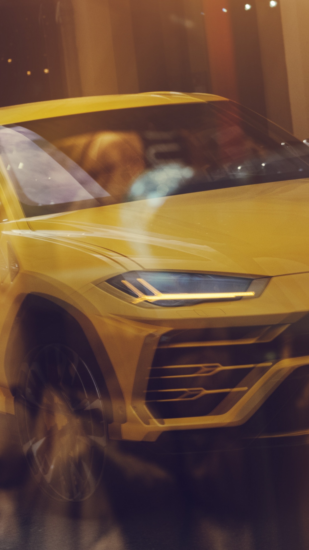 汽车展, 2019兰博基尼Urus, 兰博基尼, 黄色的, 超级跑车 壁纸 1080x1920 允许