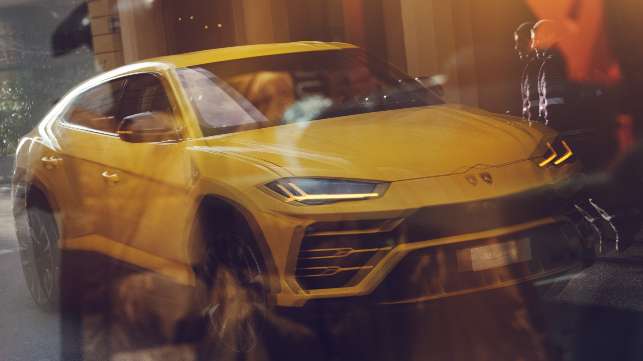 汽车展, 2019兰博基尼Urus, 兰博基尼, 黄色的, 超级跑车 壁纸 2560x1440 允许