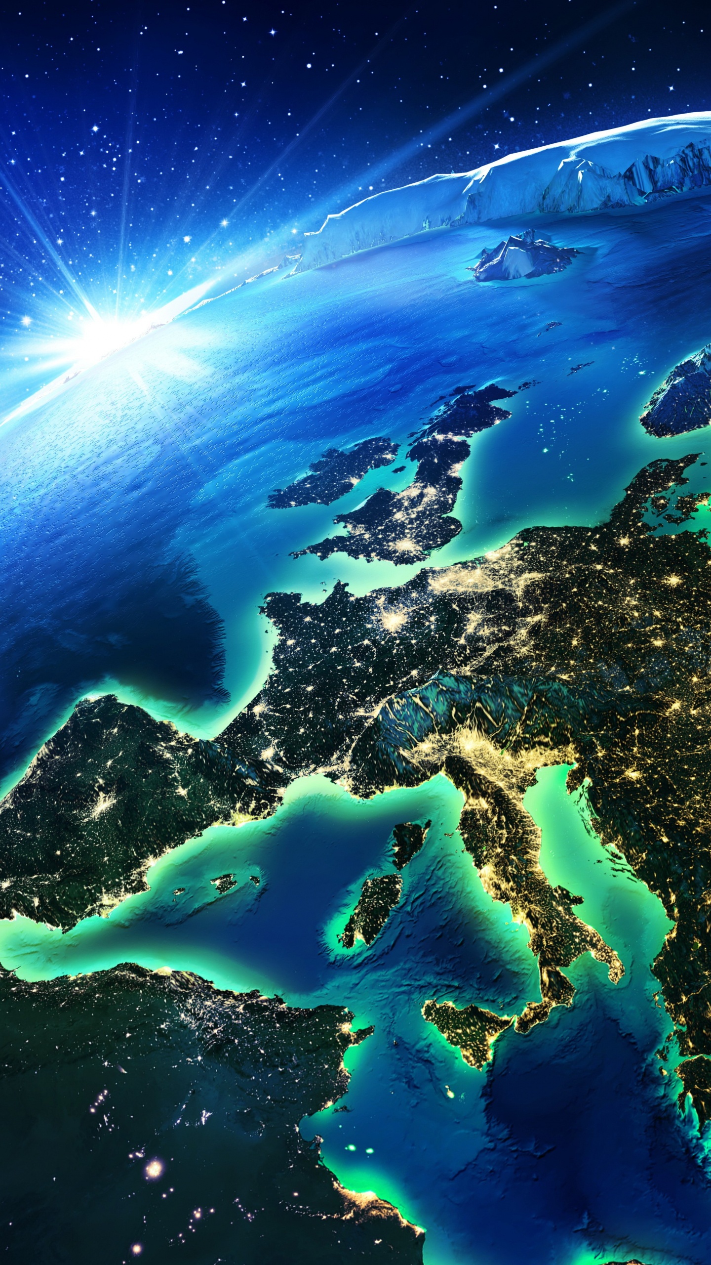 Earth, Atmosphere, World, Water, Space. Wallpaper in 1440x2560 Resolution