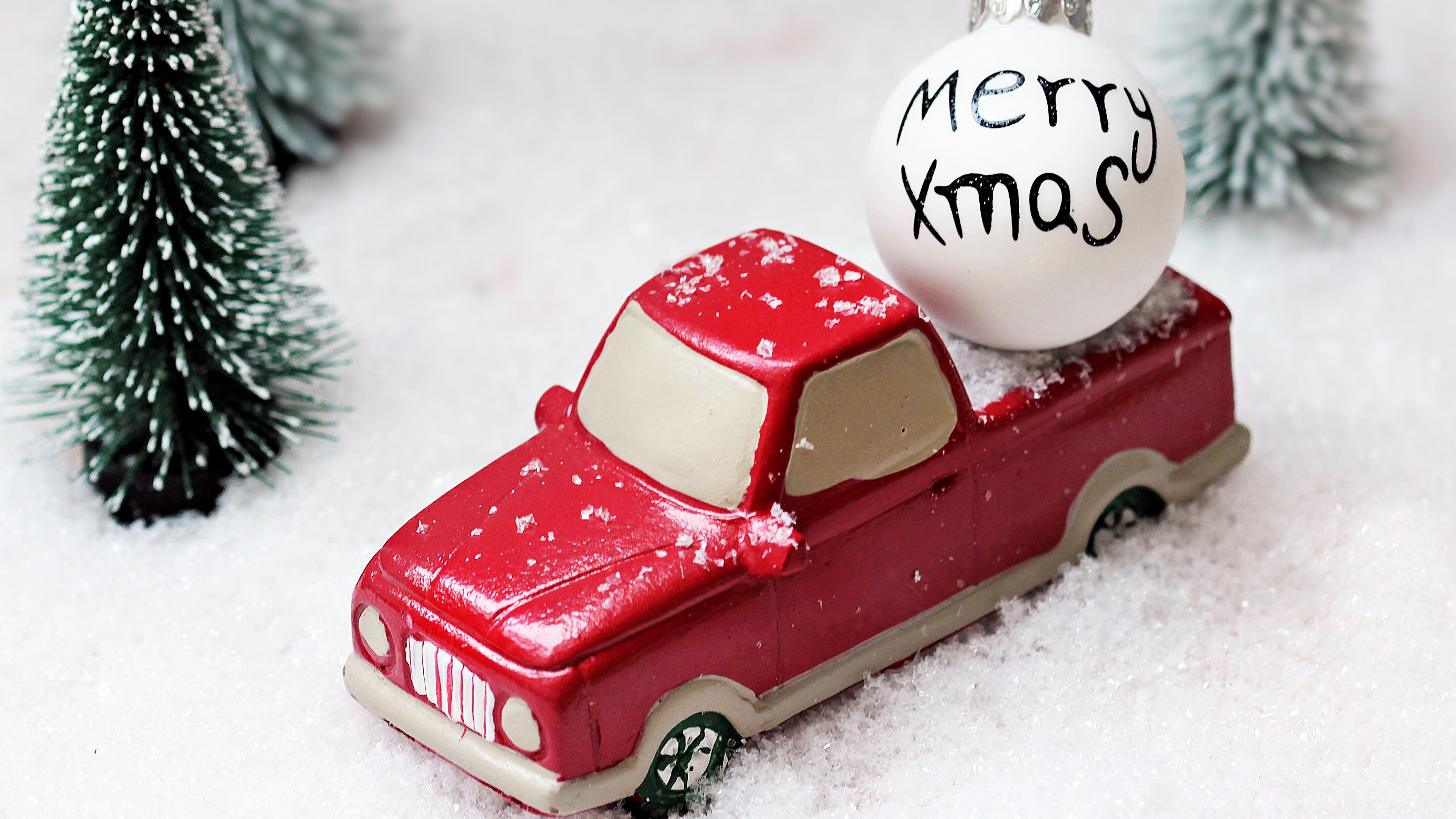 Car, Christmas Day, Christmas Ornament, Christmas Tree, Red. Wallpaper in 3840x2160 Resolution