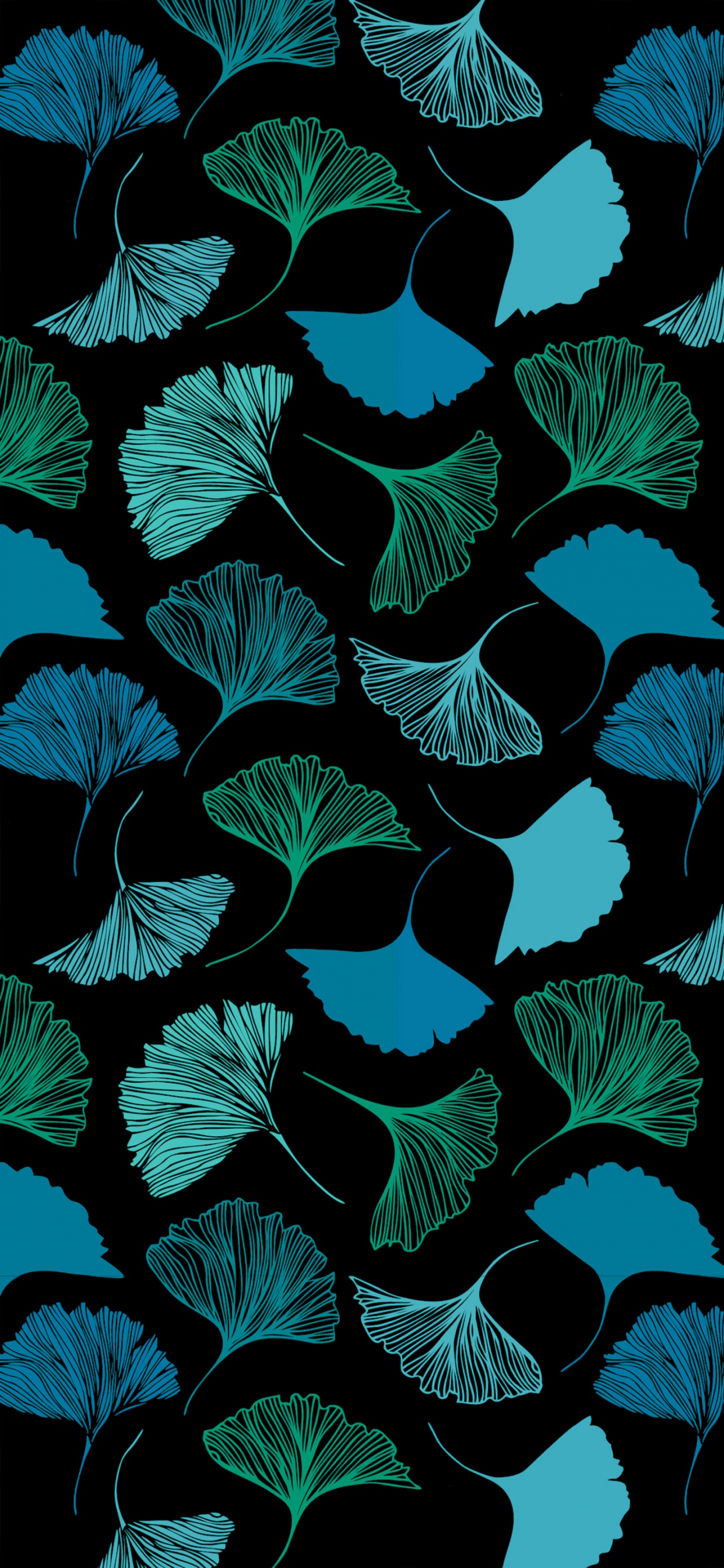 Amoled, OLED, Ginkgo Magique, Ginkgo, Azure. Wallpaper in 1242x2688 Resolution