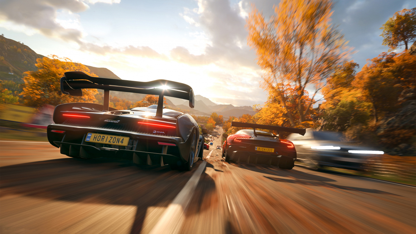 Open World, Highway, Supercar, Playground Games, Drifting. Wallpaper in 1366x768 Resolution