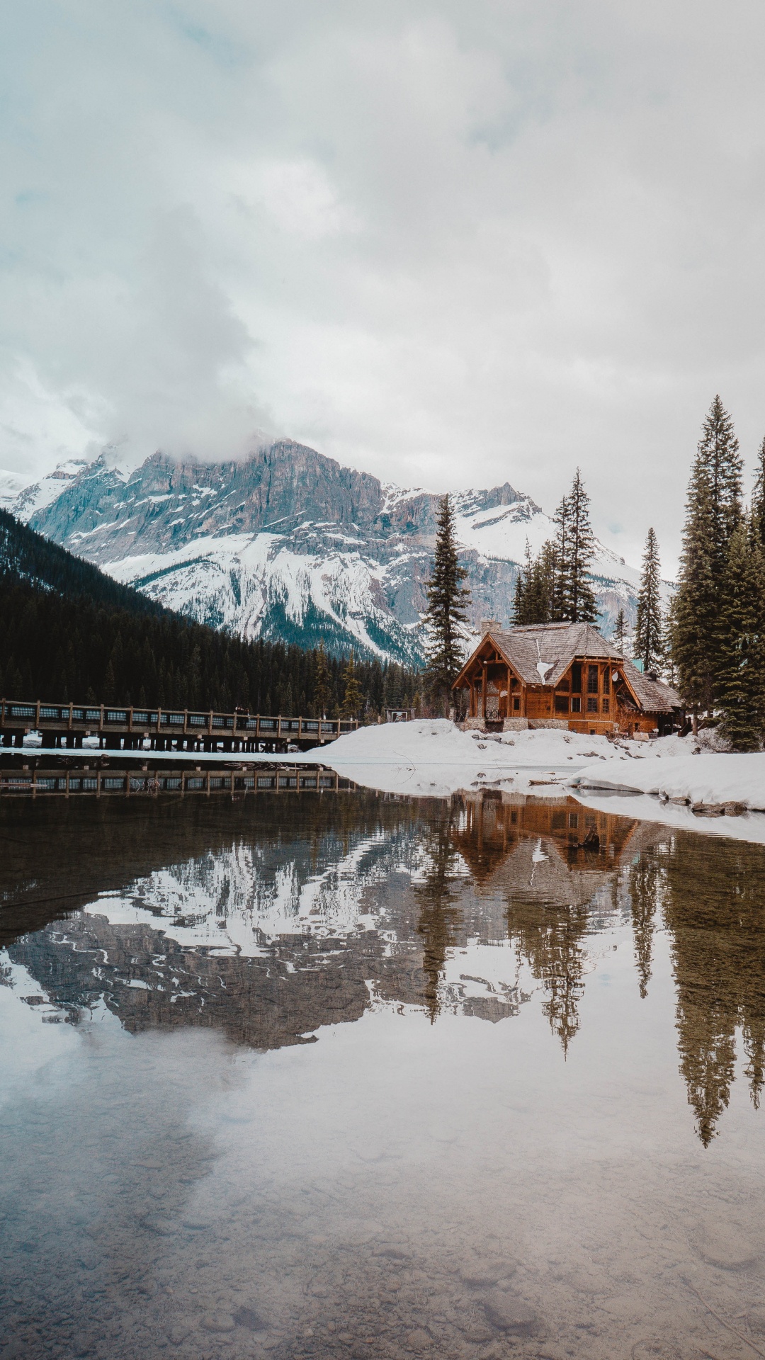 Mountain, Mountain Range, Reflection, Snow, Winter. Wallpaper in 1080x1920 Resolution