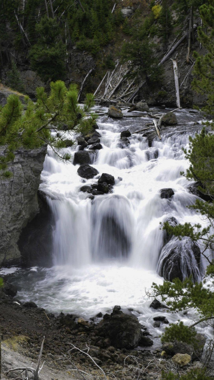 Photographie en Accéléré Des Chutes D'eau. Wallpaper in 750x1334 Resolution