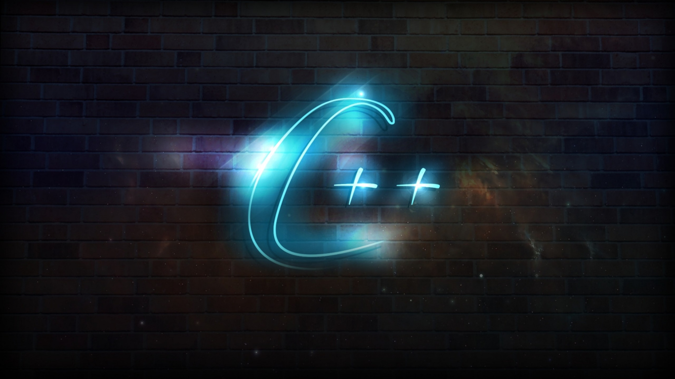 Blue Light on Black Brick Wall. Wallpaper in 1366x768 Resolution