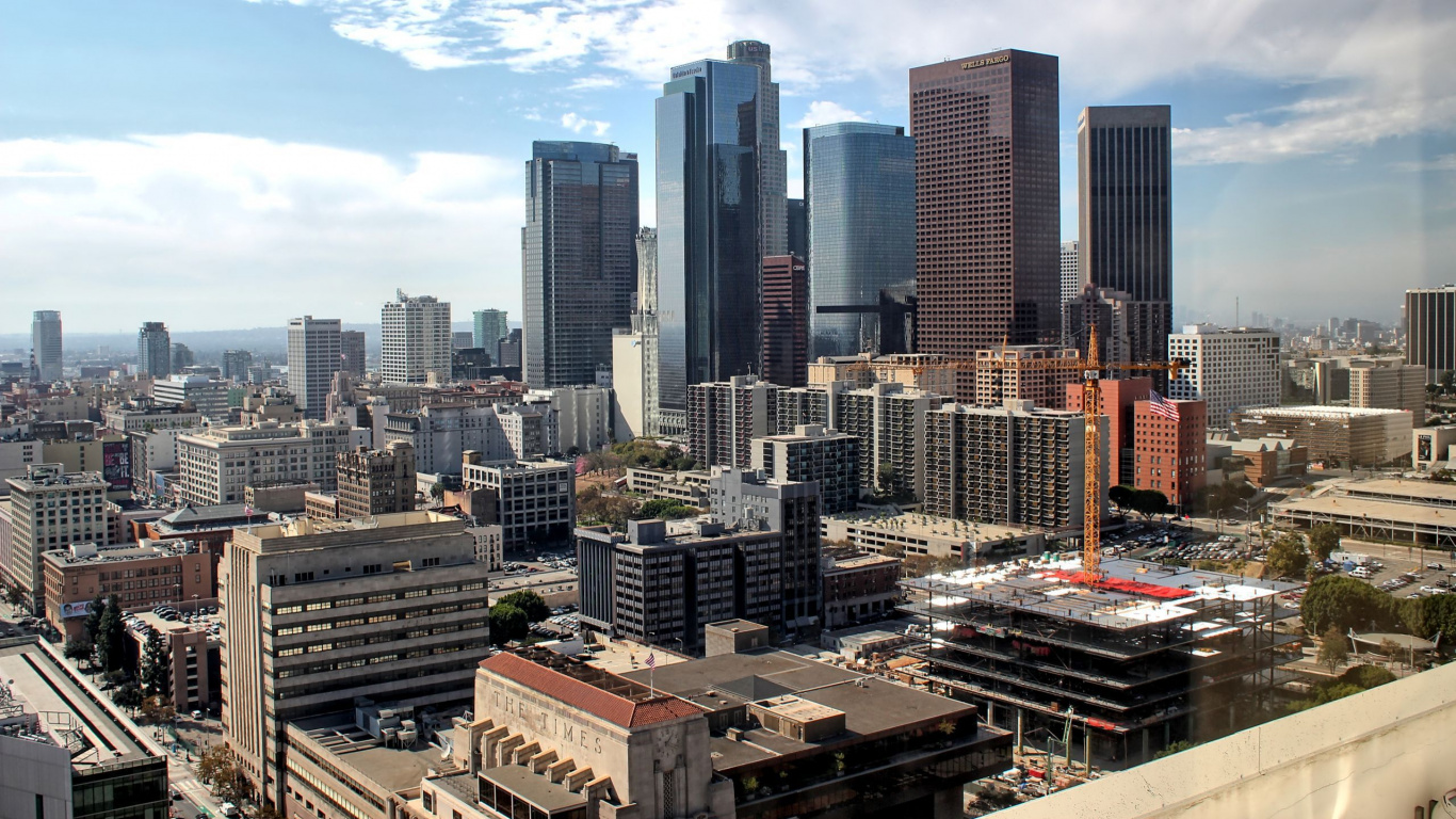City Buildings Under Blue Sky During Daytime. Wallpaper in 1366x768 Resolution