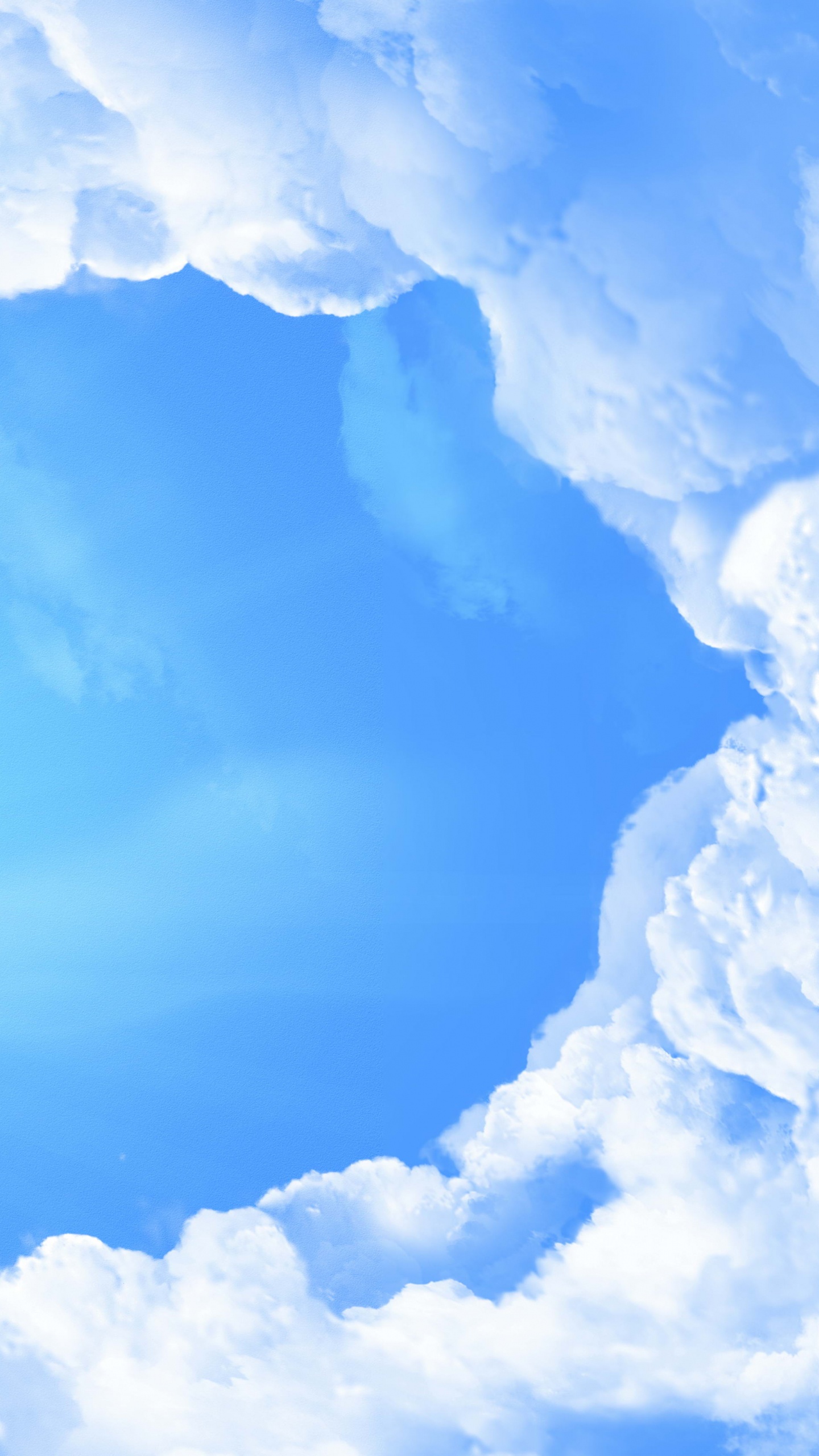 White Clouds and Blue Sky During Daytime. Wallpaper in 1440x2560 Resolution