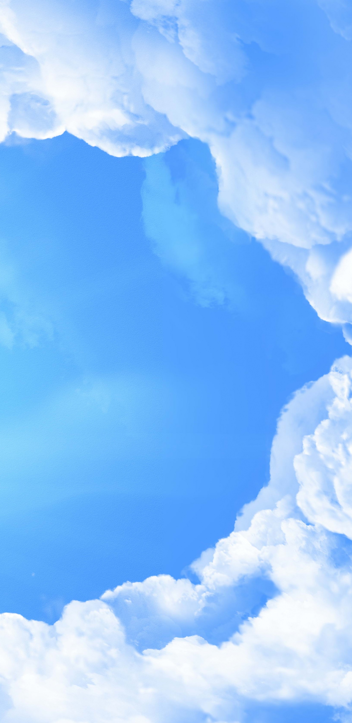 White Clouds and Blue Sky During Daytime. Wallpaper in 1440x2960 Resolution