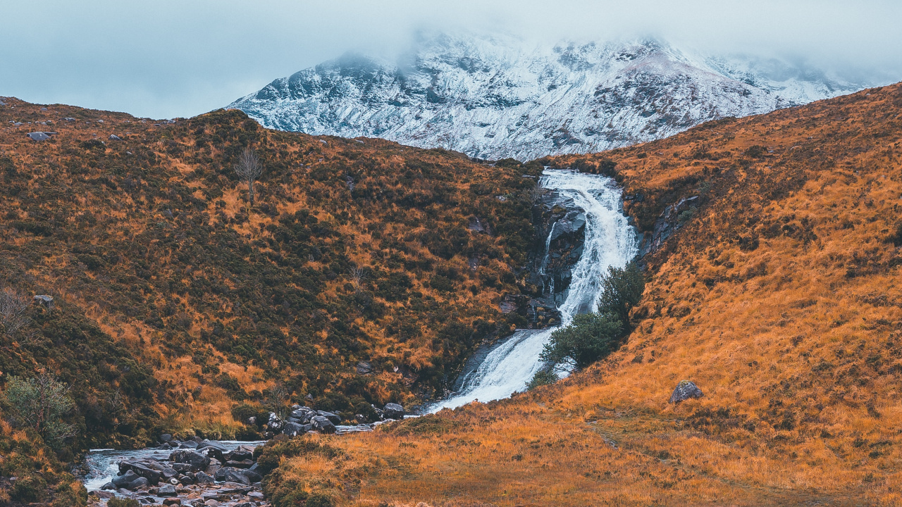 Skye, Highland, Nature, Mountainous Landforms, Water. Wallpaper in 1280x720 Resolution