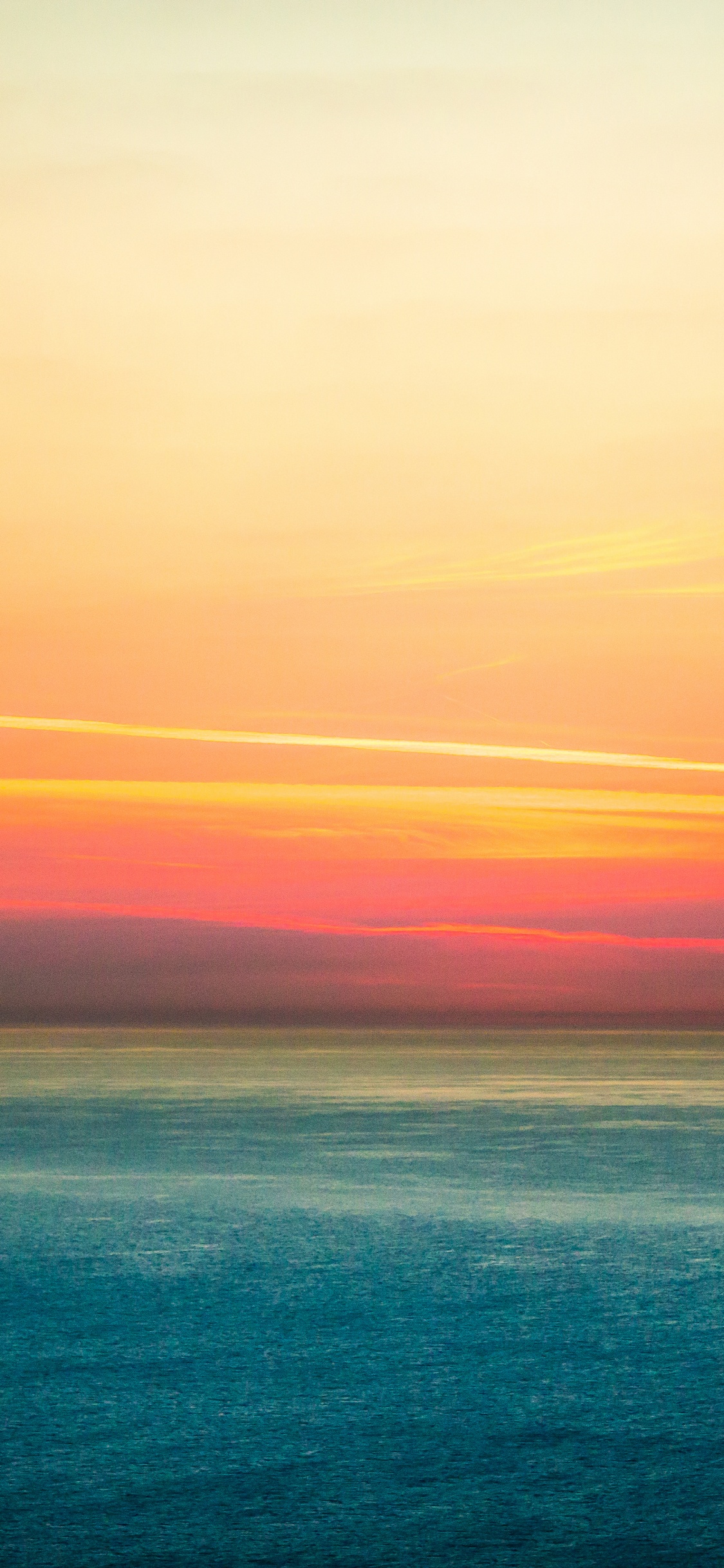 Afterglow, Ozean, Morgen, Abend, Meer. Wallpaper in 1125x2436 Resolution