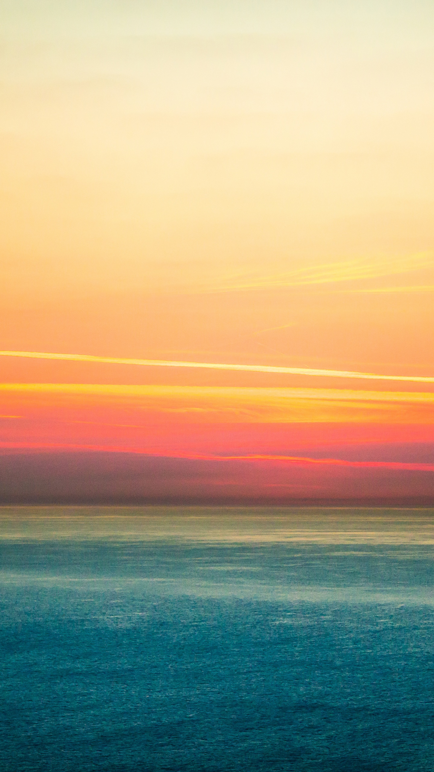 Afterglow, Ozean, Morgen, Abend, Meer. Wallpaper in 1440x2560 Resolution