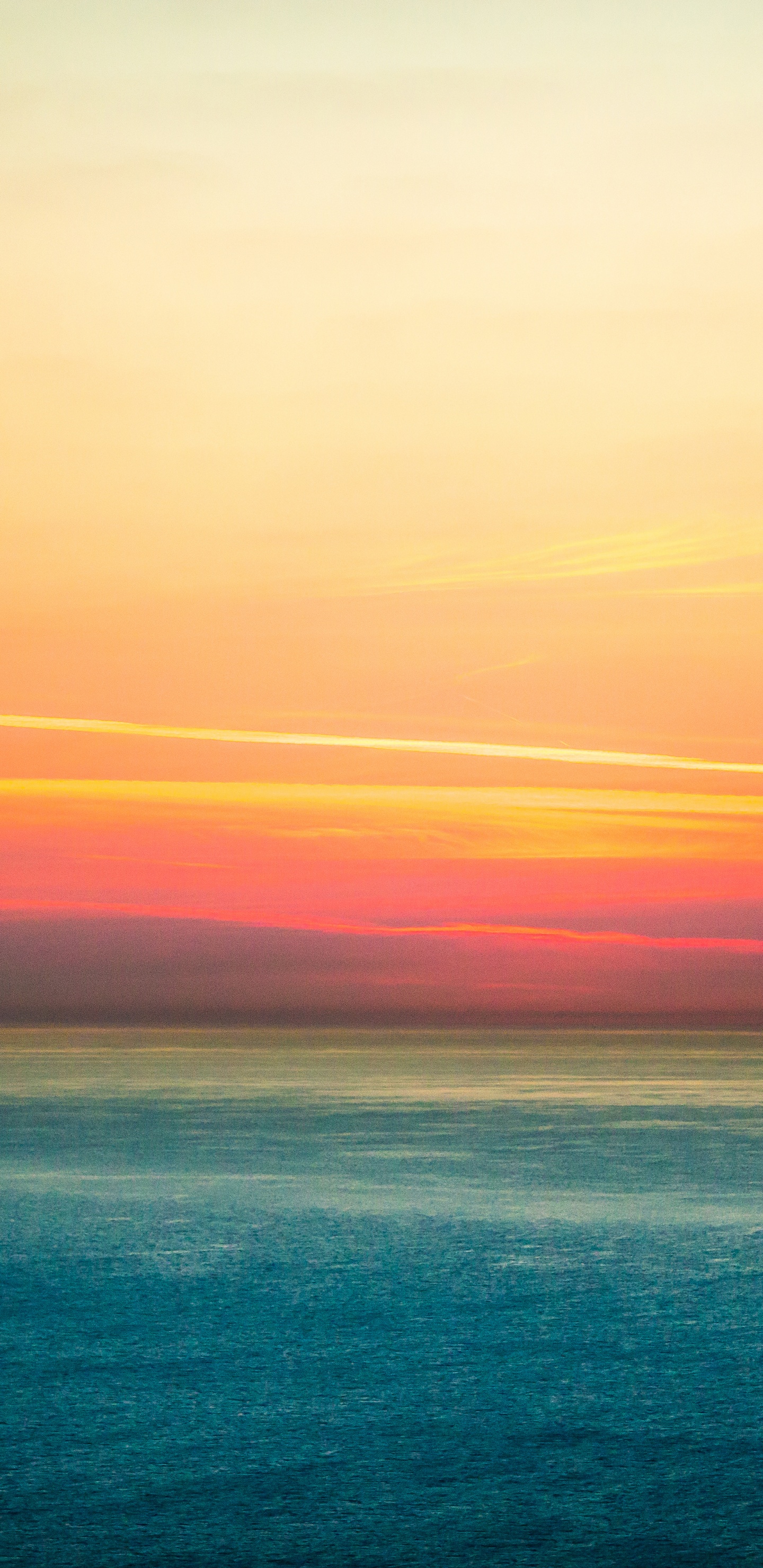 Afterglow, Ozean, Morgen, Abend, Meer. Wallpaper in 1440x2960 Resolution