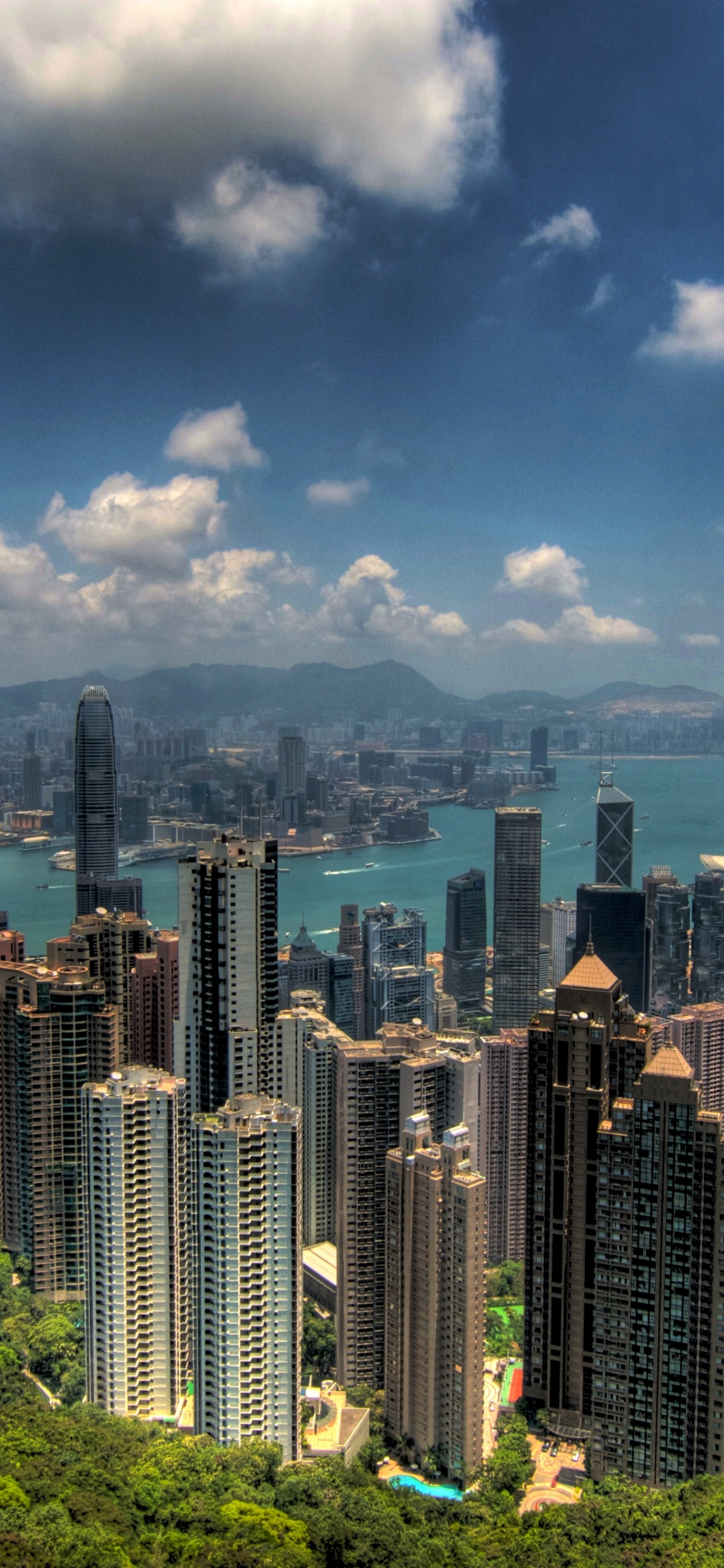 香港, 维多利亚峰, 旅行, 城市景观, 大都会 壁纸 1125x2436 允许