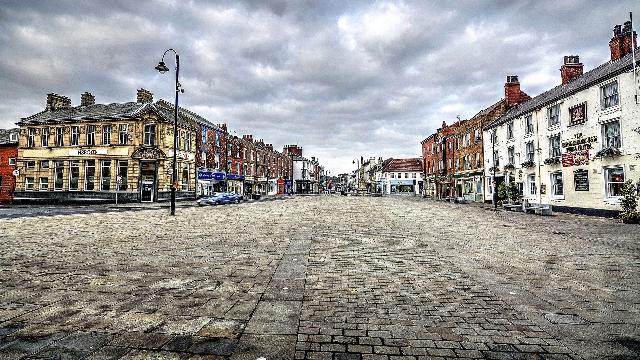 城市, 城镇广场, 街, 街区, 的房子 壁纸 2560x1440 允许