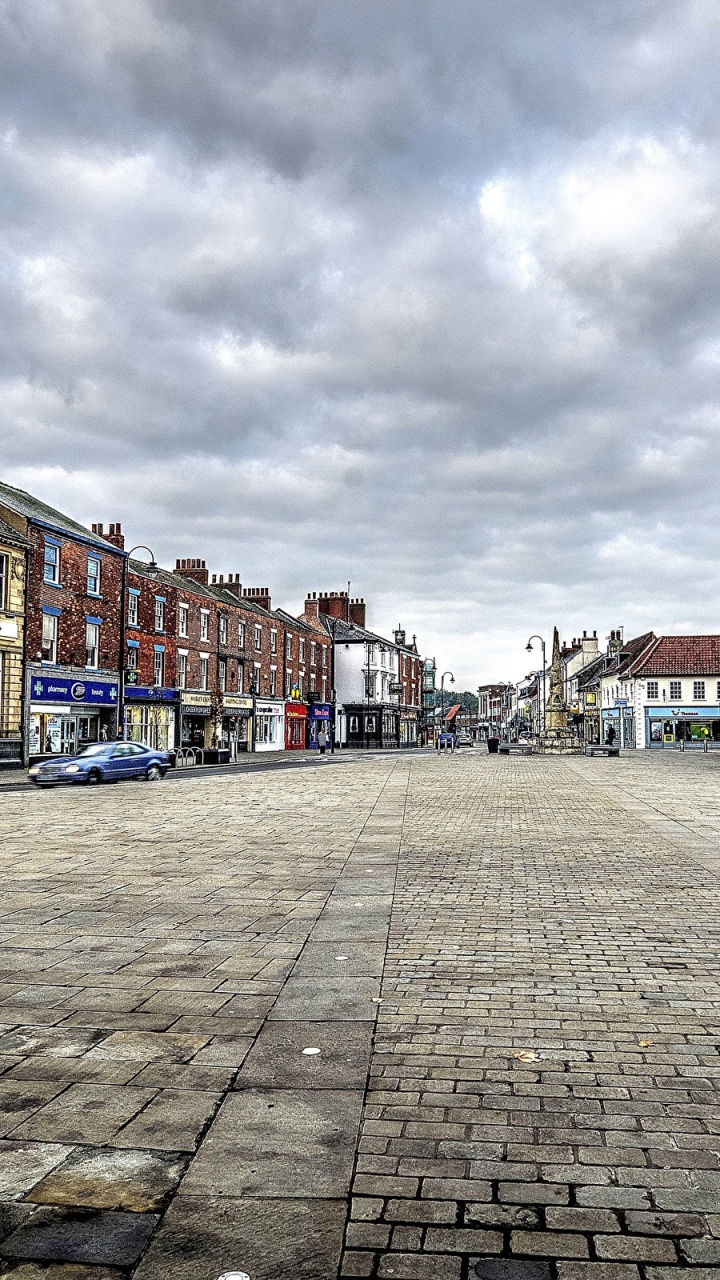 城市, 城镇广场, 街, 街区, 的房子 壁纸 720x1280 允许