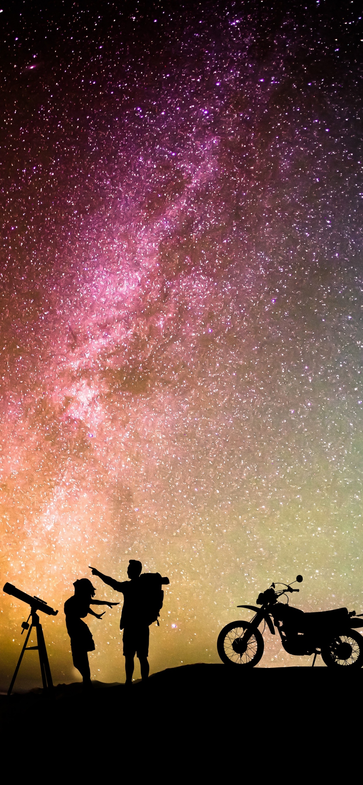 Night, Astronomical Object, Astronomy, Atmosphere, Constellation. Wallpaper in 1242x2688 Resolution