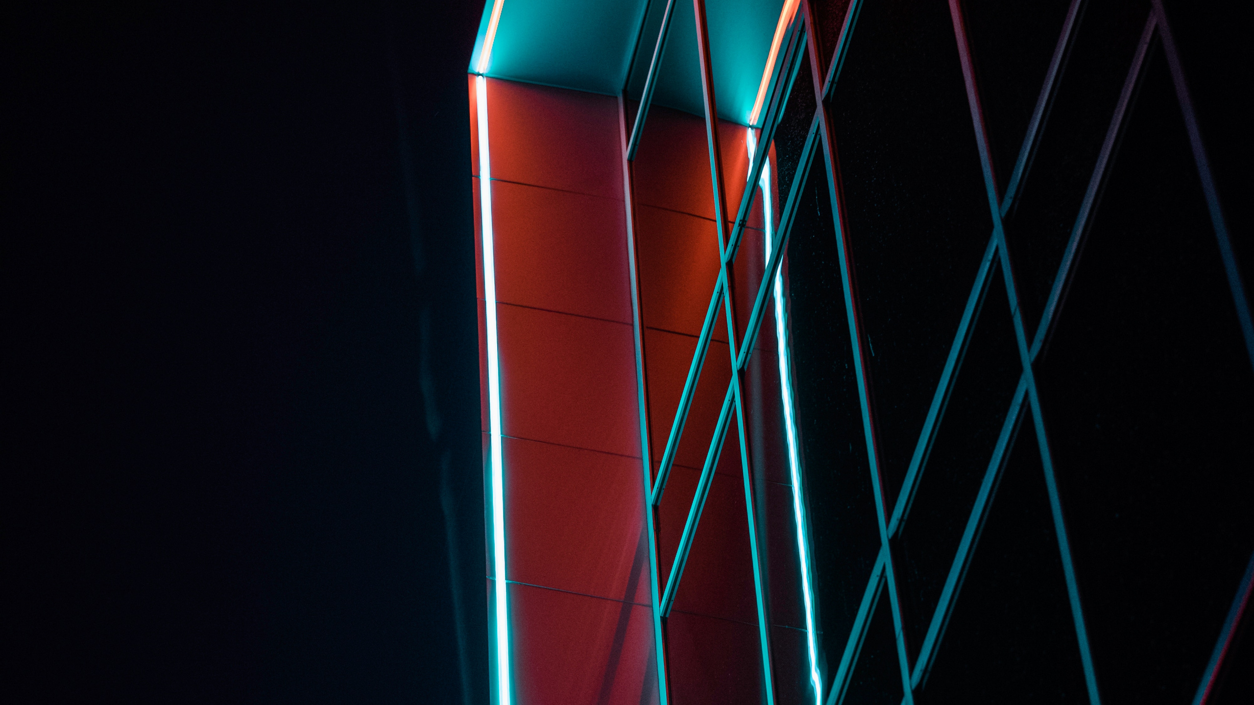 光, 建筑, 正面, 绿色的, 红色的 壁纸 2560x1440 允许