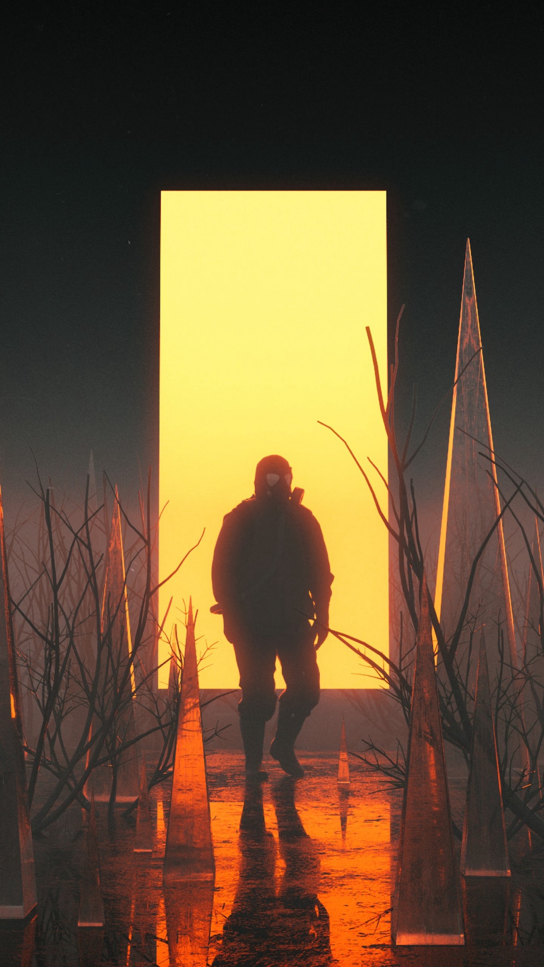 Man in Black Jacket Standing on Snow Covered Ground During Daytime. Wallpaper in 1080x1920 Resolution