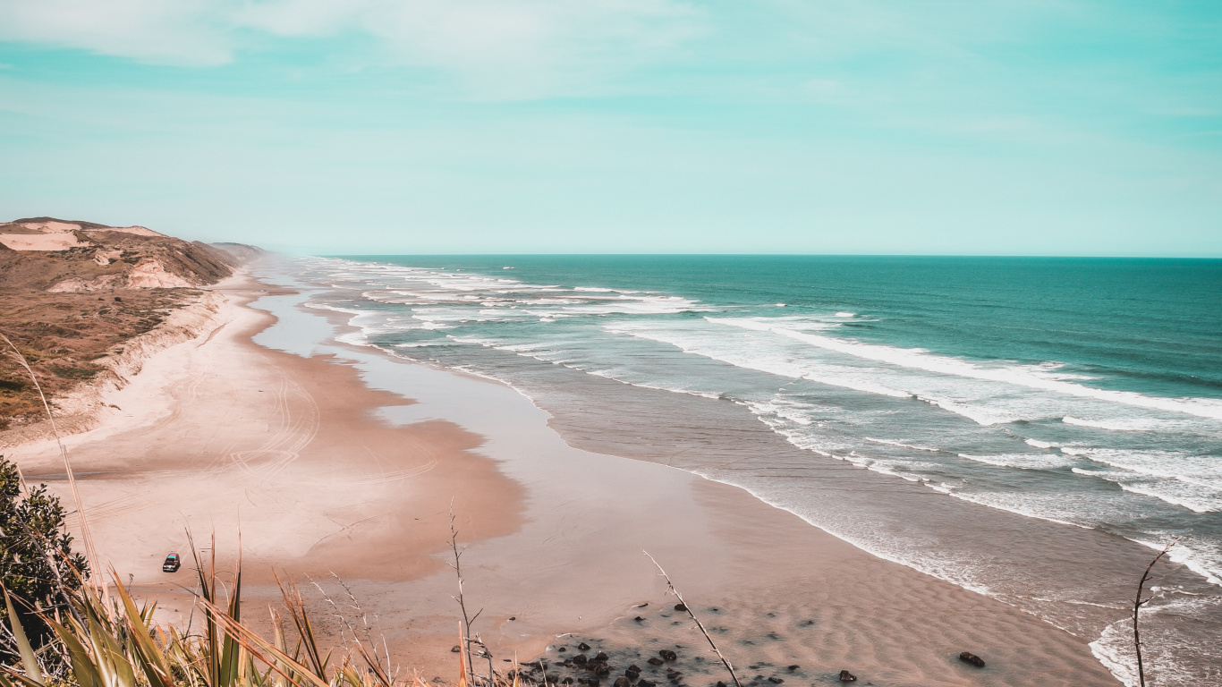 Ufer, Strand, Küste, Meer, Gewässer. Wallpaper in 1366x768 Resolution