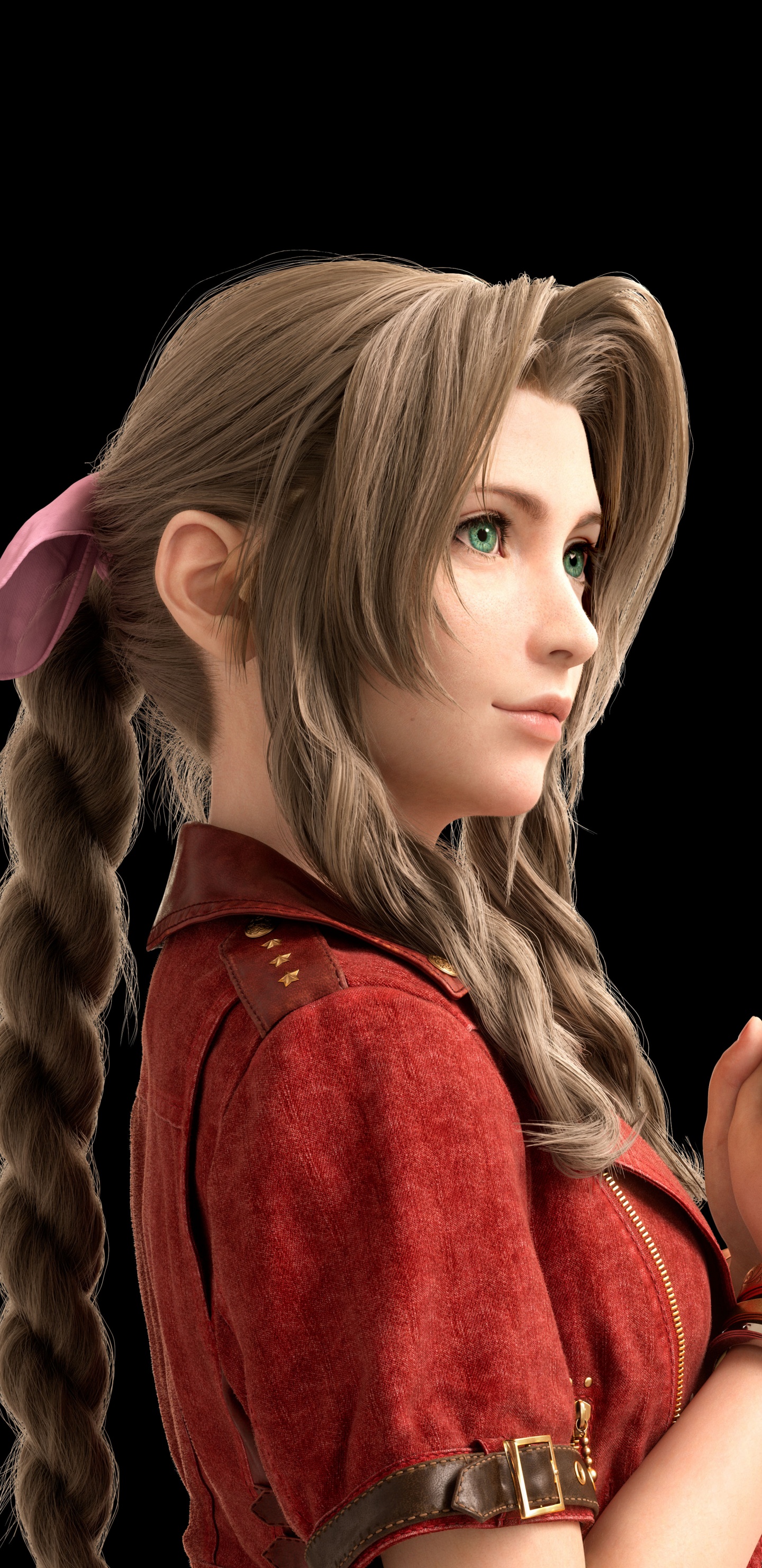 Final Fantasy VII-Remake, Aerith Gainsborough, Cloud Strife, Tifa Lockhart, Barret Wallace. Wallpaper in 1440x2960 Resolution