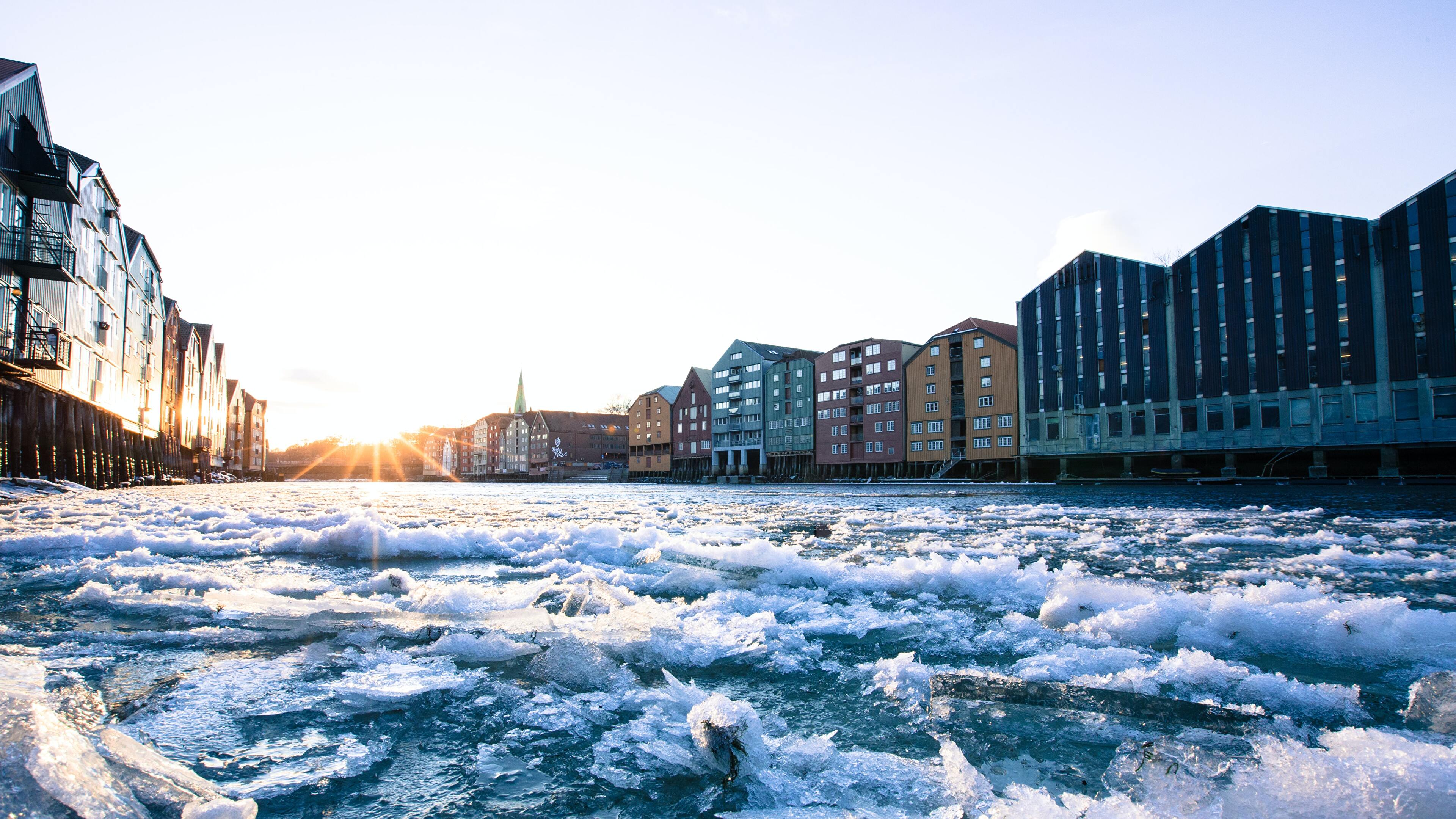 Trondheim, Ekseth Étranger, Eau, Bâtiment, Corps de L'eau. Wallpaper in 3840x2160 Resolution