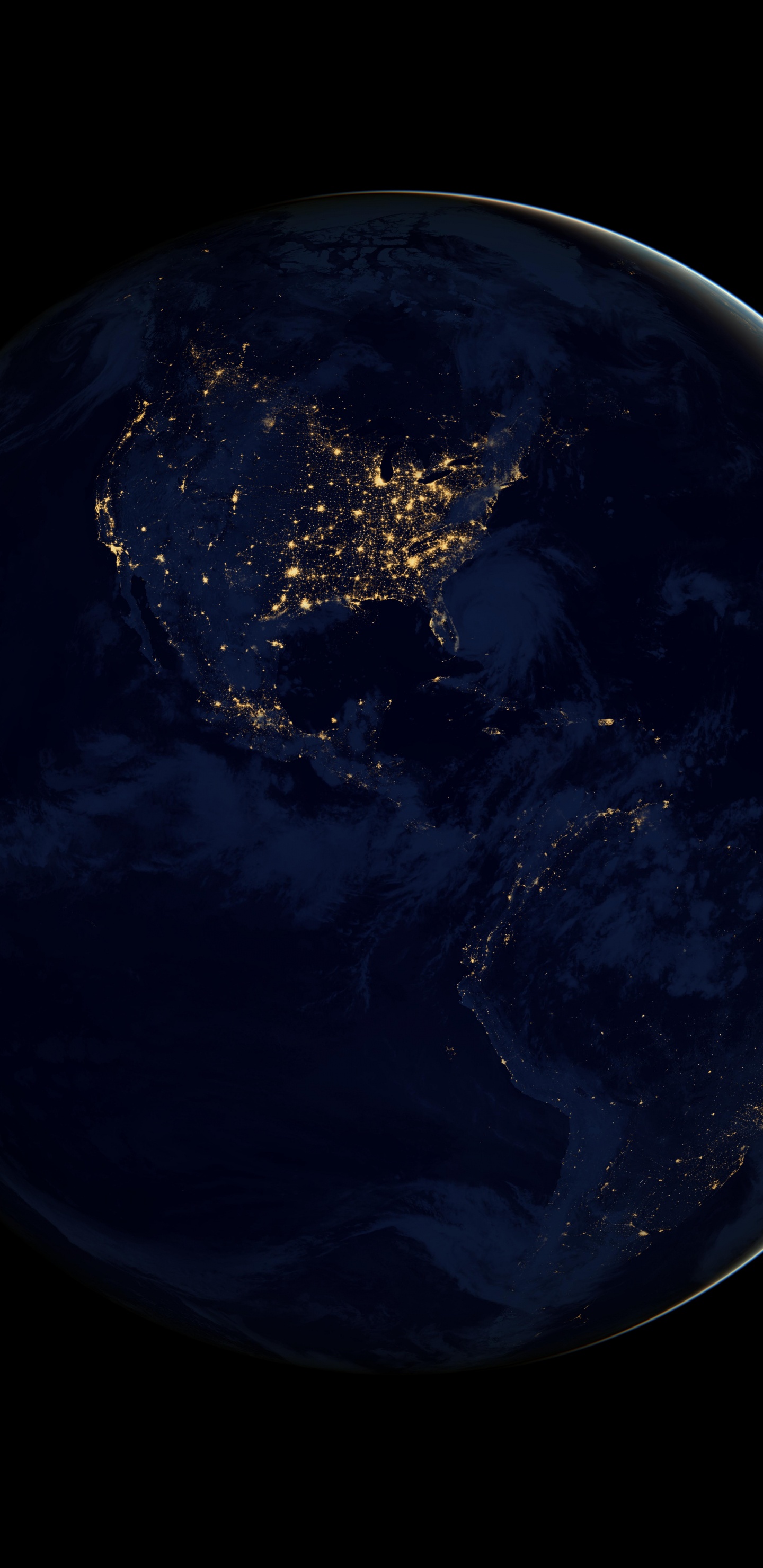 Planète Terre Bleue et Blanche. Wallpaper in 1440x2960 Resolution