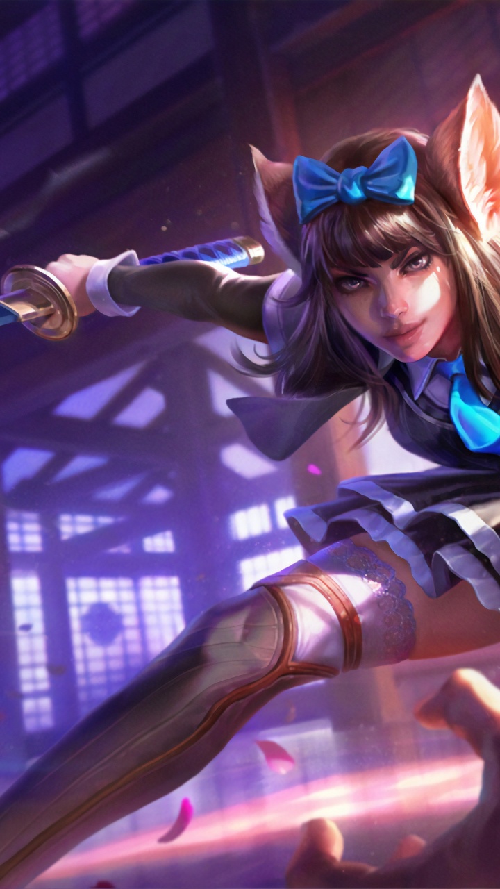 Miho Vainglory, Prahlerei, Purpur, Unterhaltung, Cartoon. Wallpaper in 720x1280 Resolution