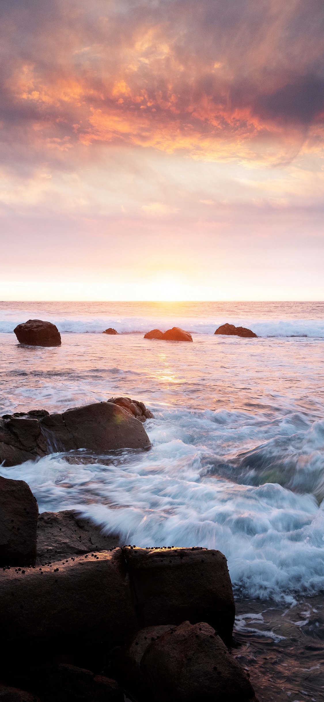 苹果, 智能手机, 气氛, 水资源, 余辉 壁纸 1125x2436 允许
