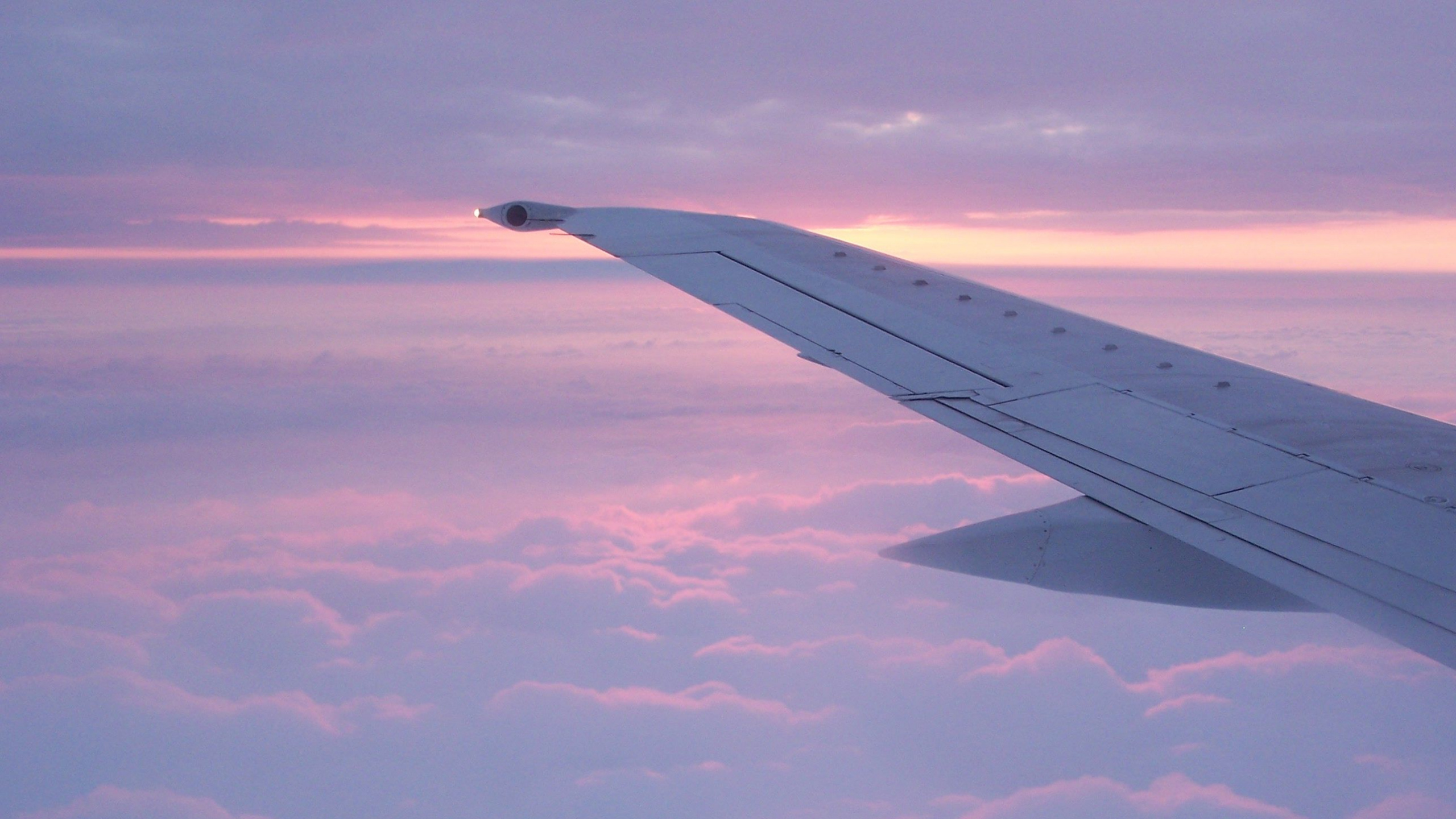 Aile D'avion Blanche Au-dessus Des Nuages Blancs Pendant la Journée. Wallpaper in 2560x1440 Resolution