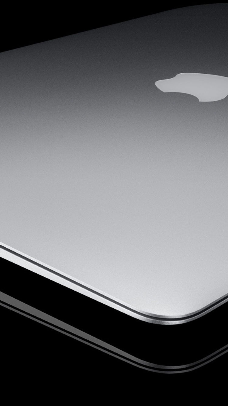 Silver Macbook on White Background. Wallpaper in 750x1334 Resolution