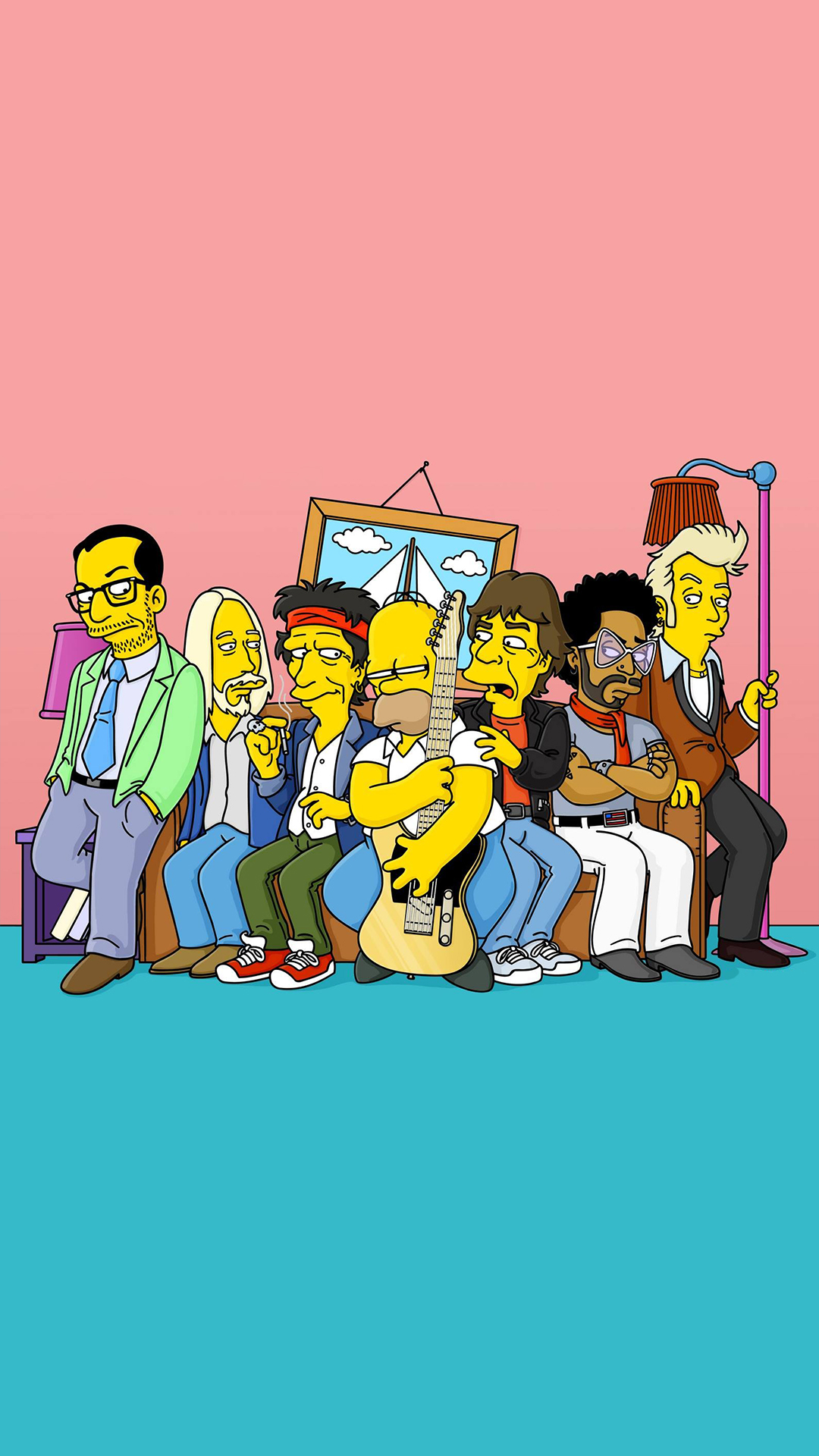 Elvis Costello Simpsons, Homer Simpson, How i Spent my Strummer Vacation, The Simpsons - Season 14, Wikisimpsons. Wallpaper in 1080x1920 Resolution